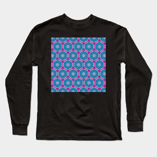 Crazy Retro Colors in Pink and Purple Long Sleeve T-Shirt by get2create